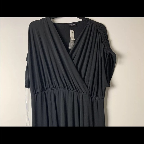 Lane Bryant Women’s Fit & Flare Dress Size 22/24 Black Dolman Sleeve /Pockets - Picture 6 of 11